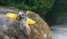 Canoeist going down Rainby Force, Park House Keld, Yorkshire