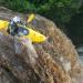 Canoeist going down Rainby Force, Keld.